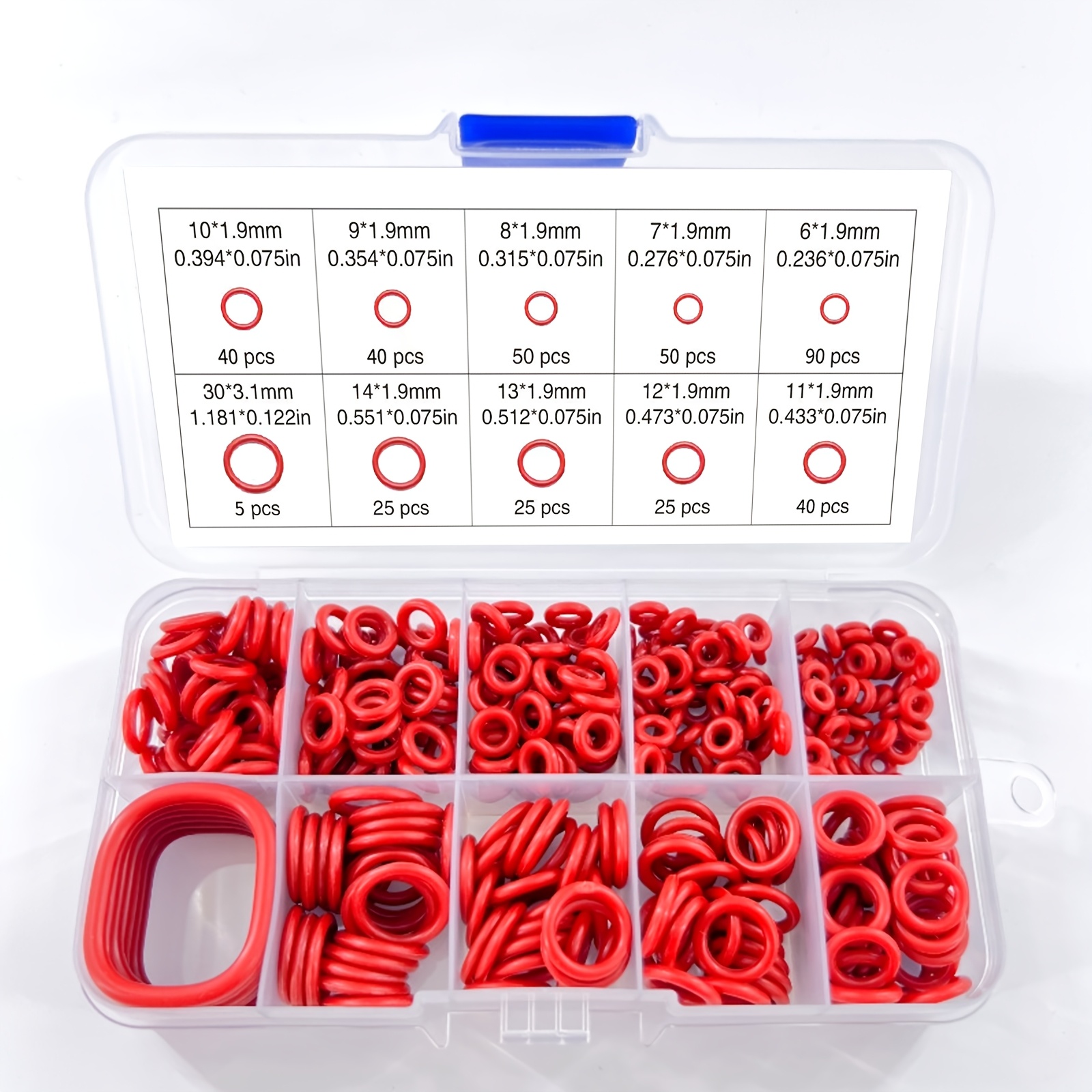 TEMU 391pcs Assorted Size -ring Seals Kit, High Temperature & Oil Resistant Gaskets, Universal Repair Parts For Car, Water Pipe, Faucet Mechanical
