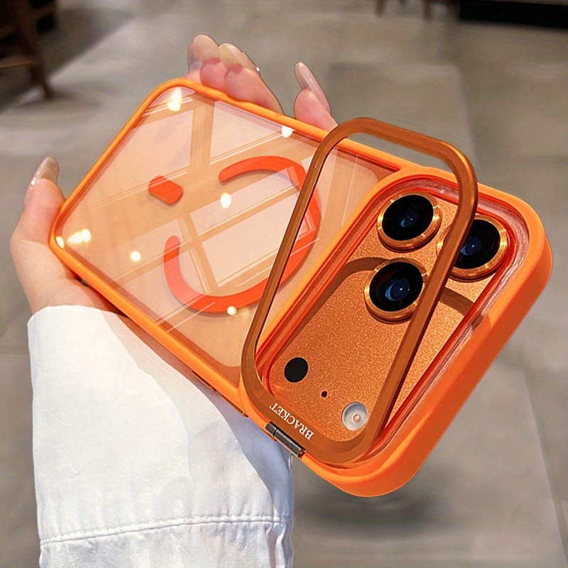 E-shop Luxus Transparente Acryl Halterung Handyhülle Kompatibel mit iPhone 17 Pro Max Air 16 15 14 13 Pro Männer Frauen Klare Magnetische Kabellose