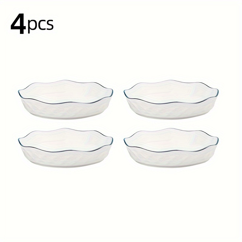 Set Of 4 Creative Lotus Leaf Plates, Including Deep Soup And Dish Plates, Suitable For Home Use And Microwave Safe