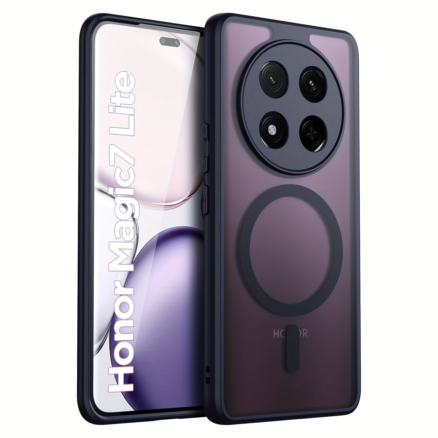 TEMU Phone Case: A Magnetic Phone Case Designed For The Honor Lite 5g, Featuring A Built-in Magnetic Ring, Texture, And A . It Provides Full