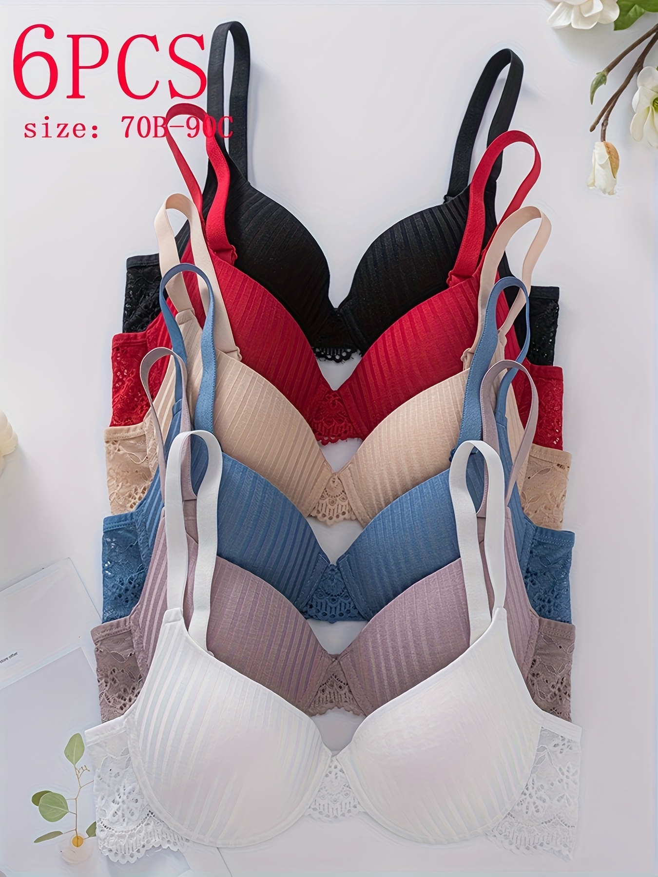 Sister Hood Underwired Push-Up Bra Women's Size 34/75 Red | eBay