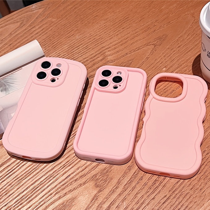 [3pcs Pink Solid Color Shockproof Phone Case] (Set of Three) Pink Solid Color Matte Full Coverage Shockproof Phone Case Compatible with iPhone 15 PROMAX/15 PLUS/15 PRO/15/14 PROMAX/14 PLUS/14 PRO/14/13 PROMAX/13 PRO/13/12 PROMAX/12 PRO/12 11 PROMAX/11 PRO/11/XSMAX/XR/XS/7#8 PLUS/7#8 Protective Case