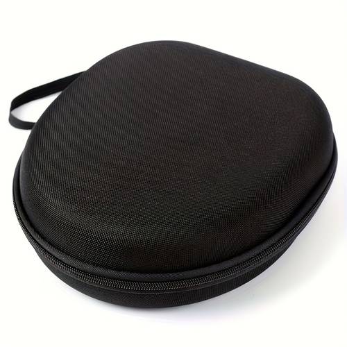 black protective case thick shockproof pressure resistant hard shell suitable for storing wireless earphones and portable carrying bags over ear wireless headphones