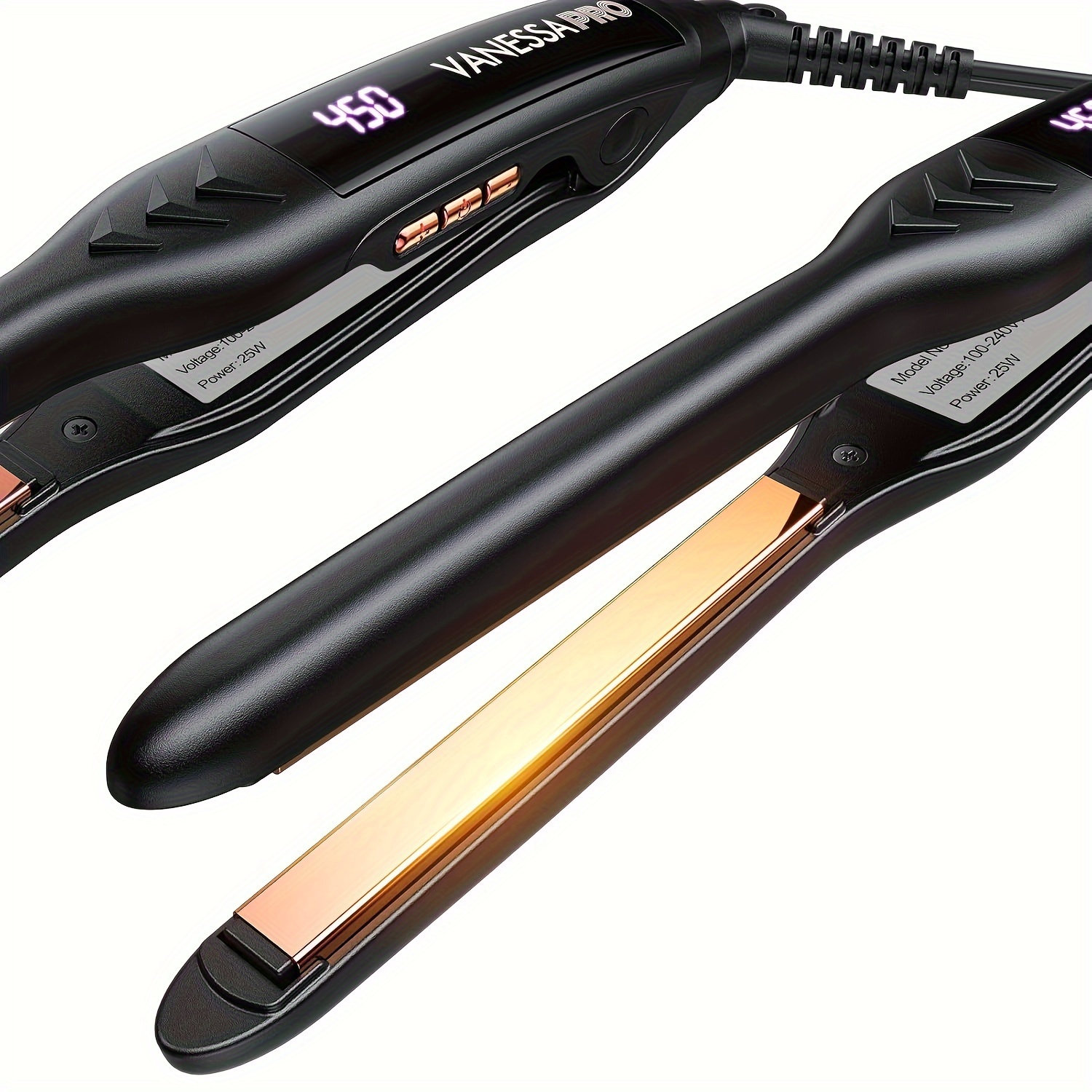 

Small Flat Irons For Short Hair, Pencil Flat Iron For Edge/bang/men's Beard - Travel Flat Iron Dual Voltage (0.3-inch)