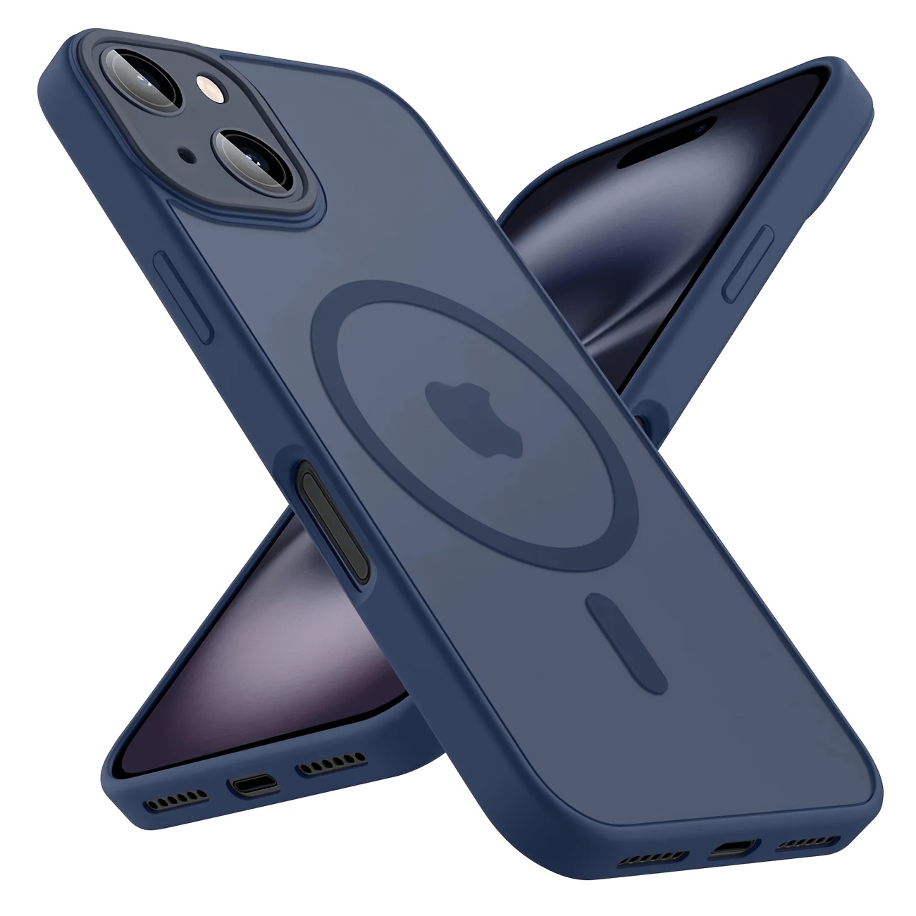 TEMU Phone Case: Luxury Matte Transparent Magnetic Phone Case Simple Elegant Style Fashion Protective Cover For Iphone 17 16 15 14 13 12 11 Pro Air