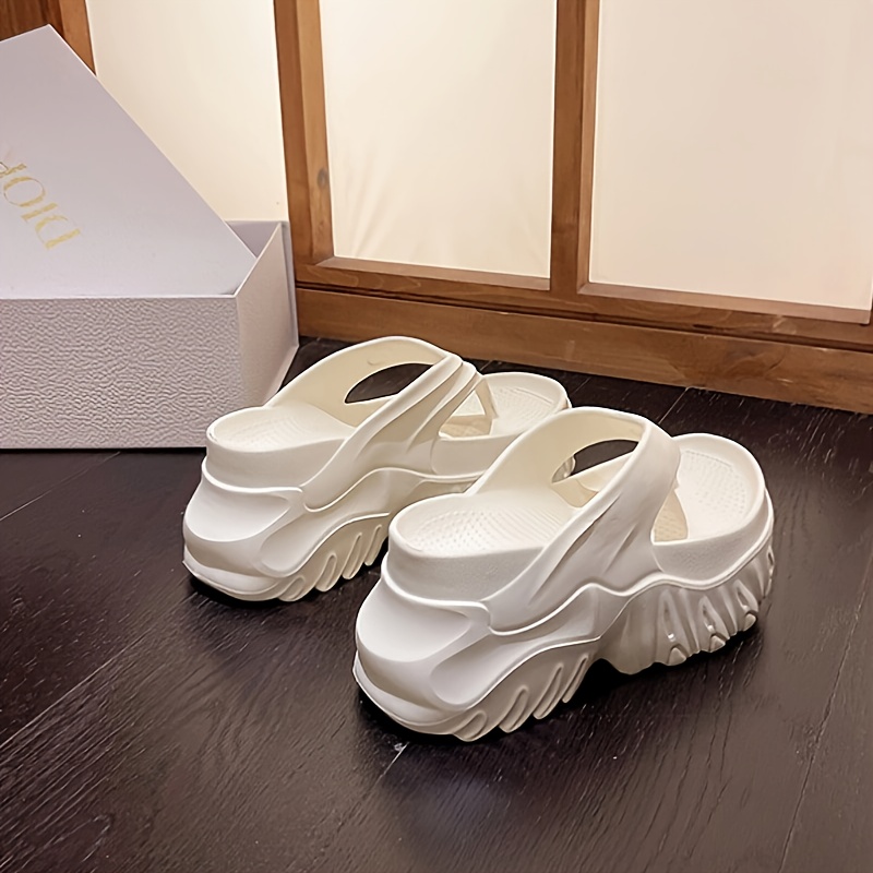 popular   women 39 s eva flat slippers comfortable high heeled casual beach and garden shoes non slip soles easy to slip on   in   and beige   Product details 8