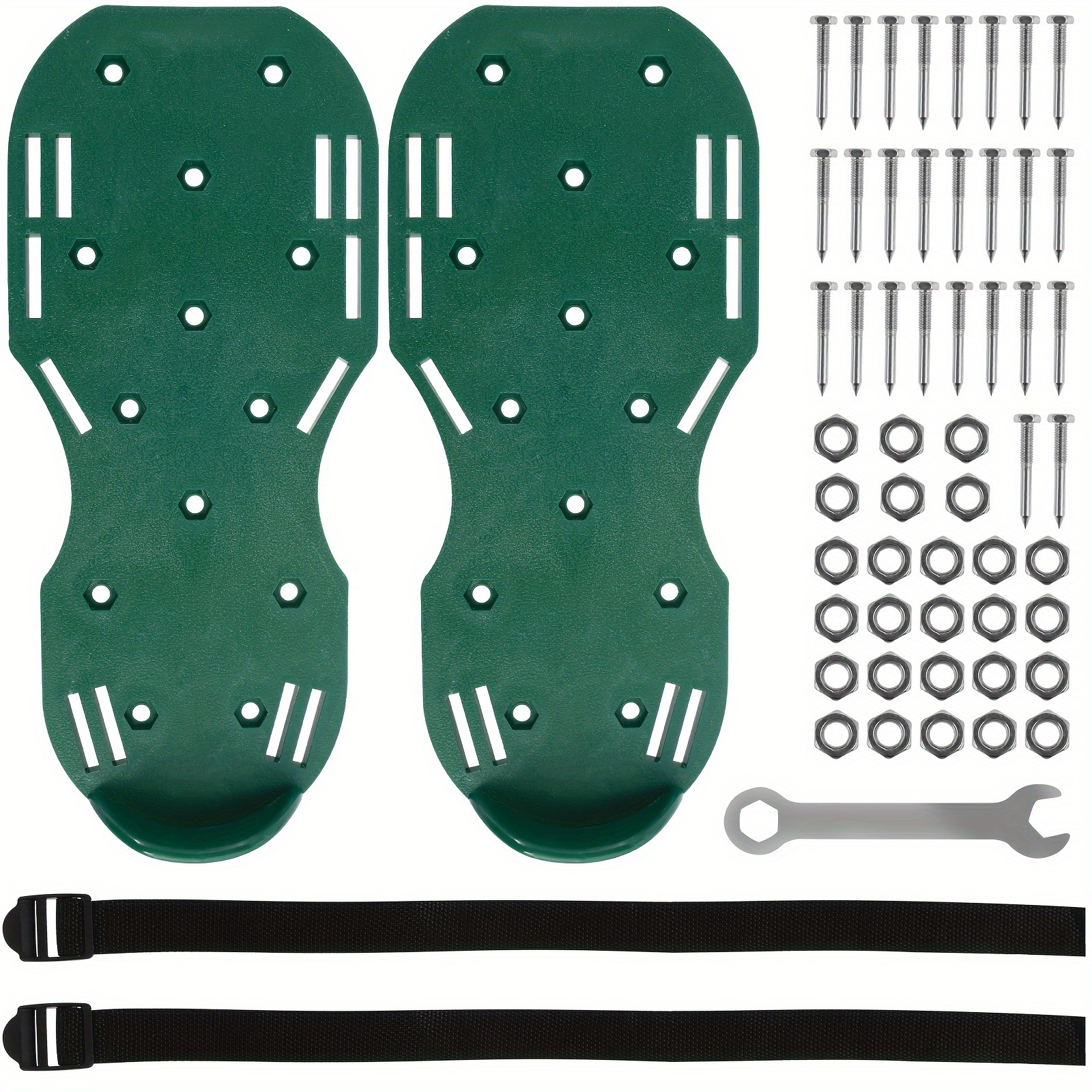 TEMU Lawn Aerator Shoes Manual Lawn Aerator With Sharp Spike Adjustable Spiked Aerating Sandals Reusable Plastic Lawn Aerator Sandals Lawn Equipment