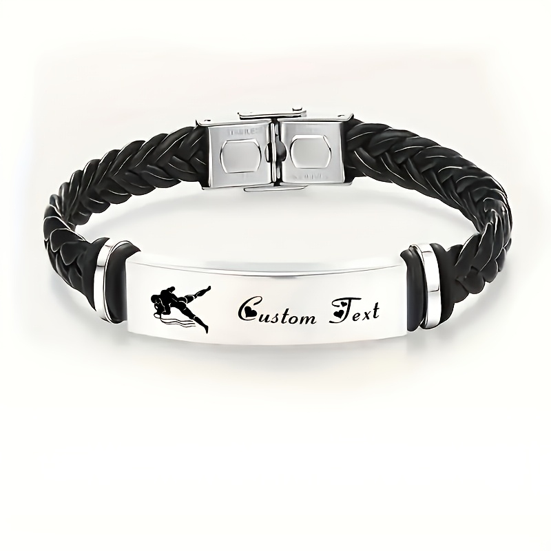 Personalized Zodiac Stainless Steel Braided Bracelet