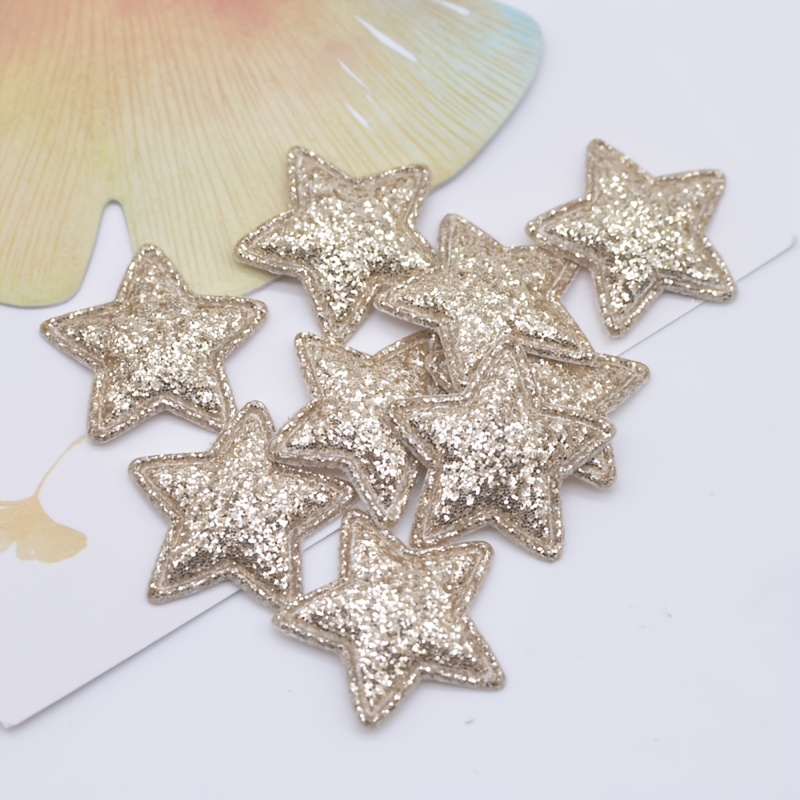 Image of 100pcs 2.2cm Applique Padded Patches For Headwear Hair Clips Decor Clothes Hat Crafts Sewing Supplies