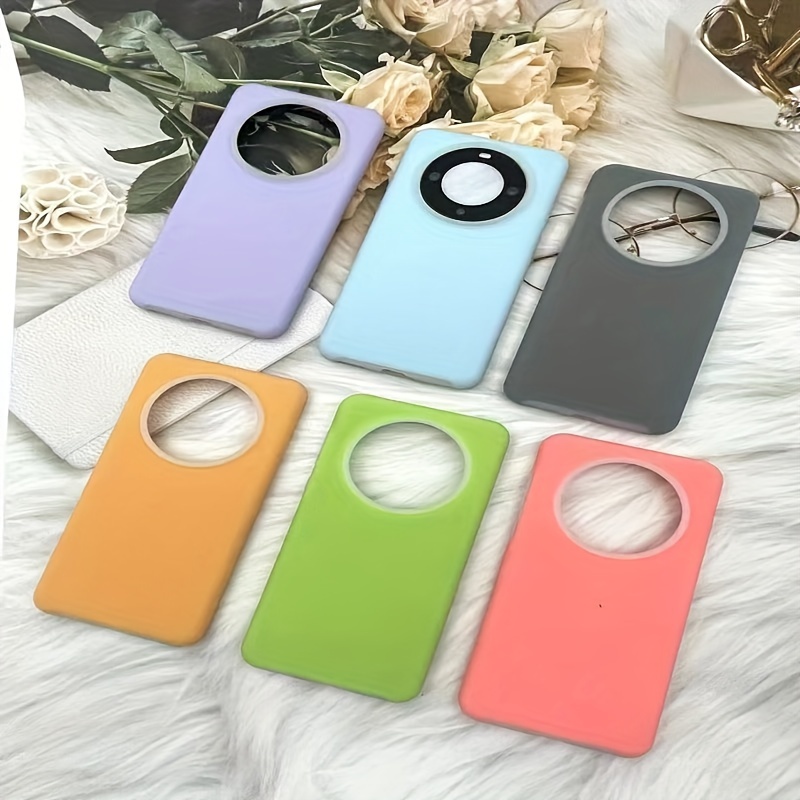 Minimalist Trend Jelly Color Solid Liquid Silicone Phone Case Suitable For HUAWEI MATE60, MATE60PRO, MATE50, MATE50PRO, MATE40, MATE40PRO_voghion.com