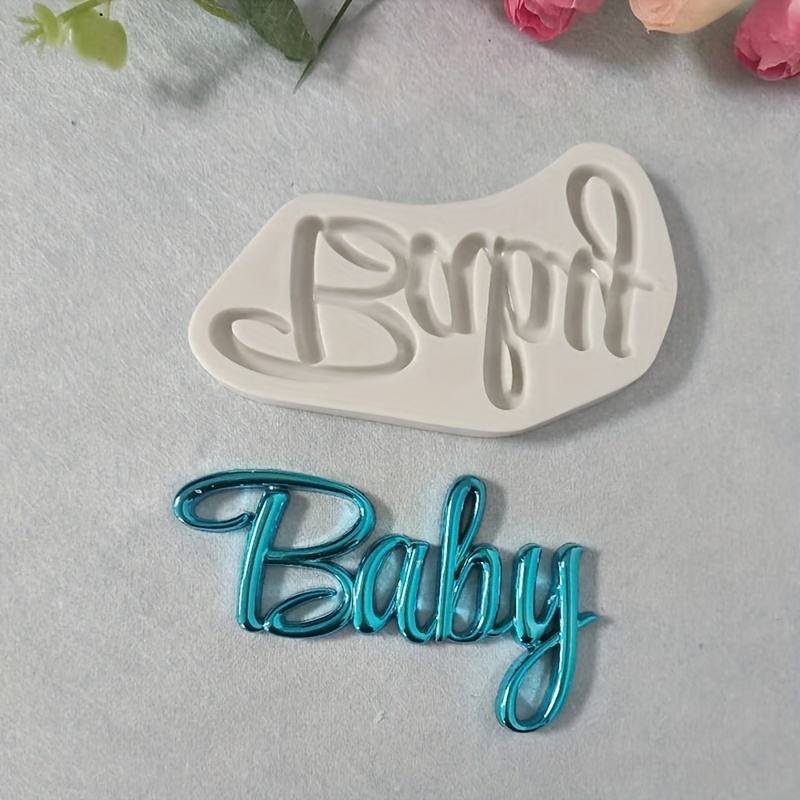 Image of 1pc, Happy Birthday Fondant Mold, 3d Silicone Mold, Candy Mold, Chocolate Mold, For Diy Cake Decorating Tool, Baking Tools, Kitchen Accessories