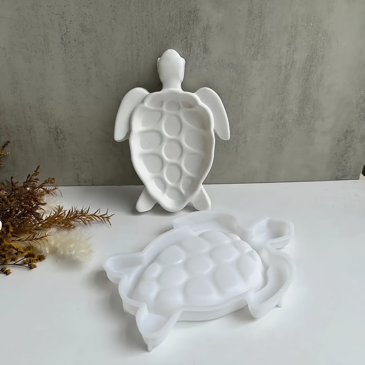 

Turtle Tray Silicone Mold Cushion Tray Diy Gypsum Clay Epoxy Ultraviolet Resin Mold, Cup Cushion Silicone Mold Home Decoration