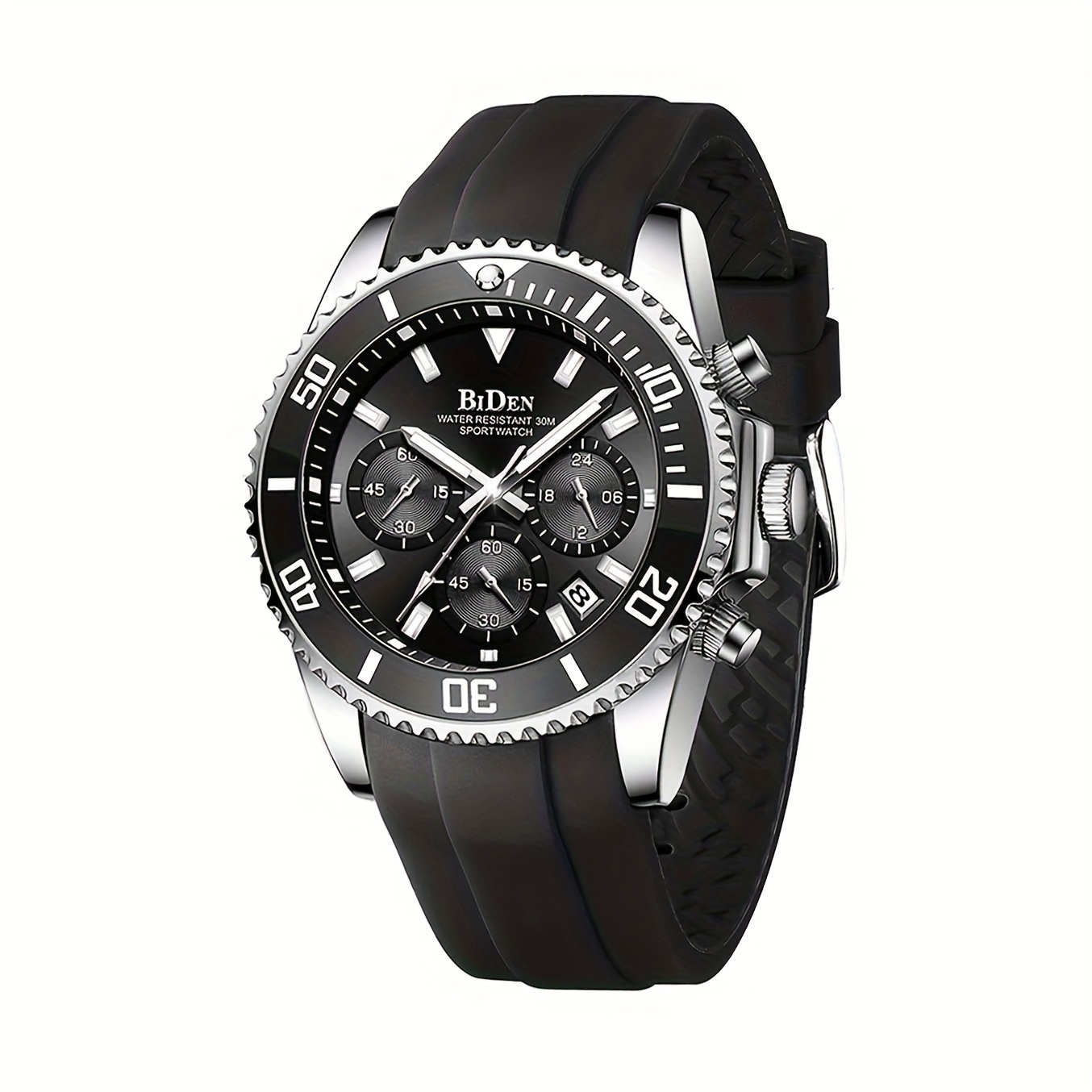 stylish boys sports watch with silicone band multi functional quartz movement   case   outdoor activities gifts details 6