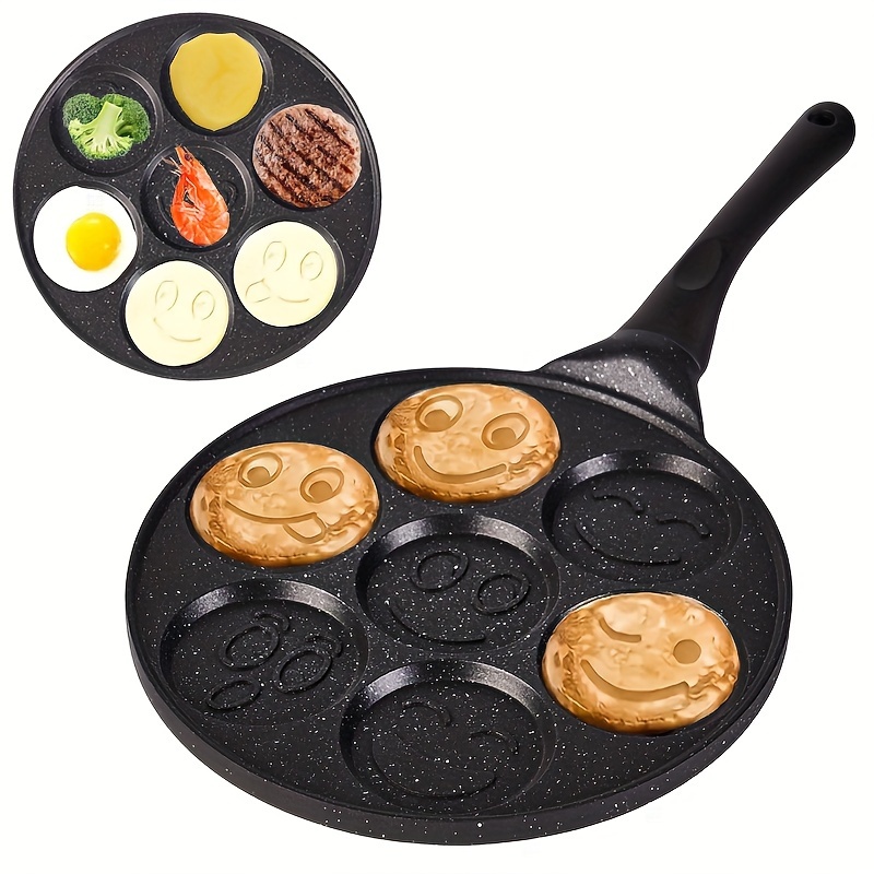 

1 Pcs Mini Pancake Griddle, Mini Pancake Pan, Pancake Maker With 7 Mold Design, Cookware, Kitchenware, Kitchen Supplies, Kitchen Items.