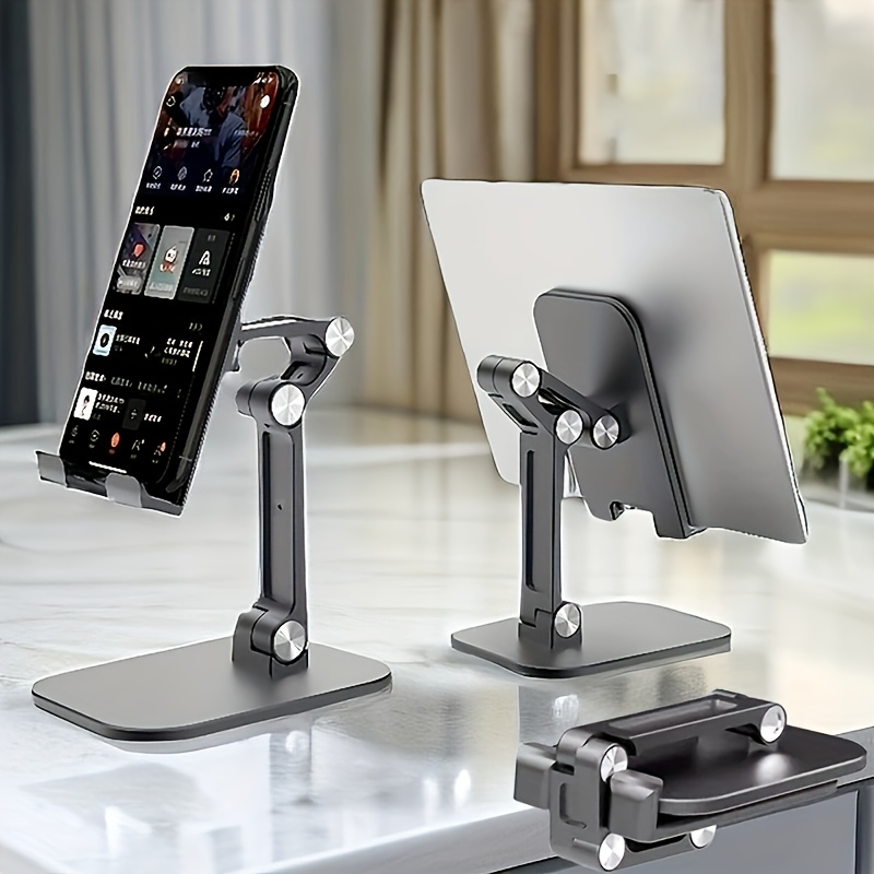 desktop cell phone holder foldable desk portable cell phone holder angle height adjustable   phone holder compatible for 4 7 inch 10 inch smartphone ipad