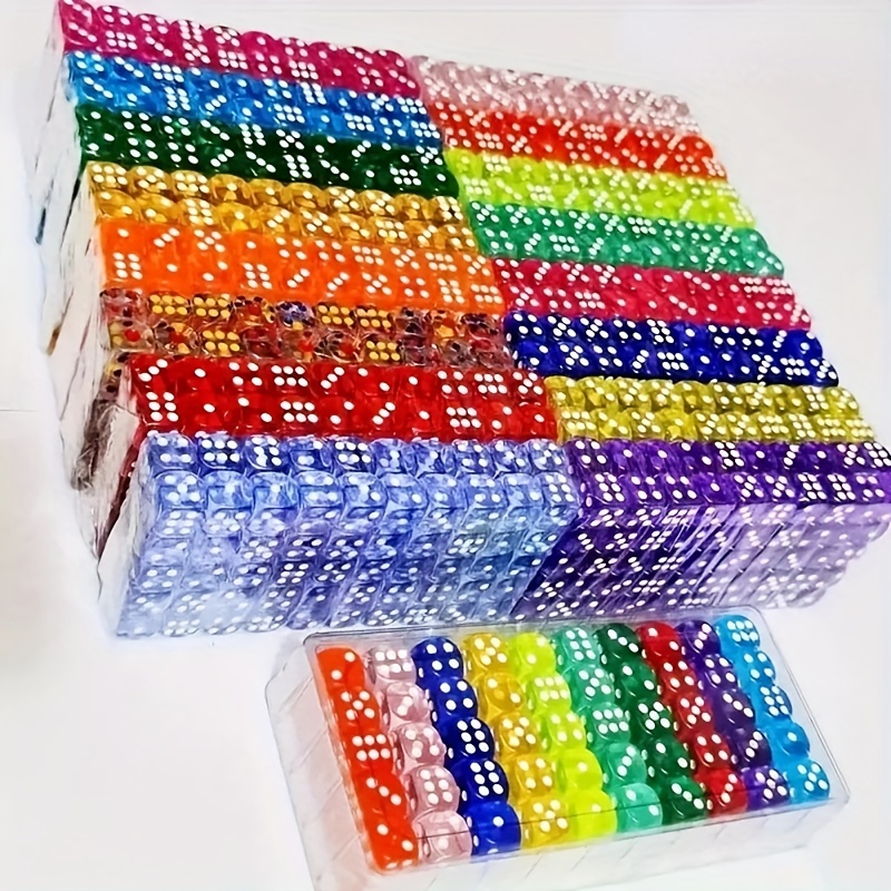 

Acrylic 6-sided Dice Set For Board Games And Parties, Multiple Colors, Type, 14+ - Bulk Pack