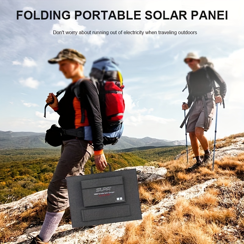 100w portable solar panel etfe foldable solar charger 25 high conversion   with usb interface   interface suitable for camping outdoor temporary charging Product details 4