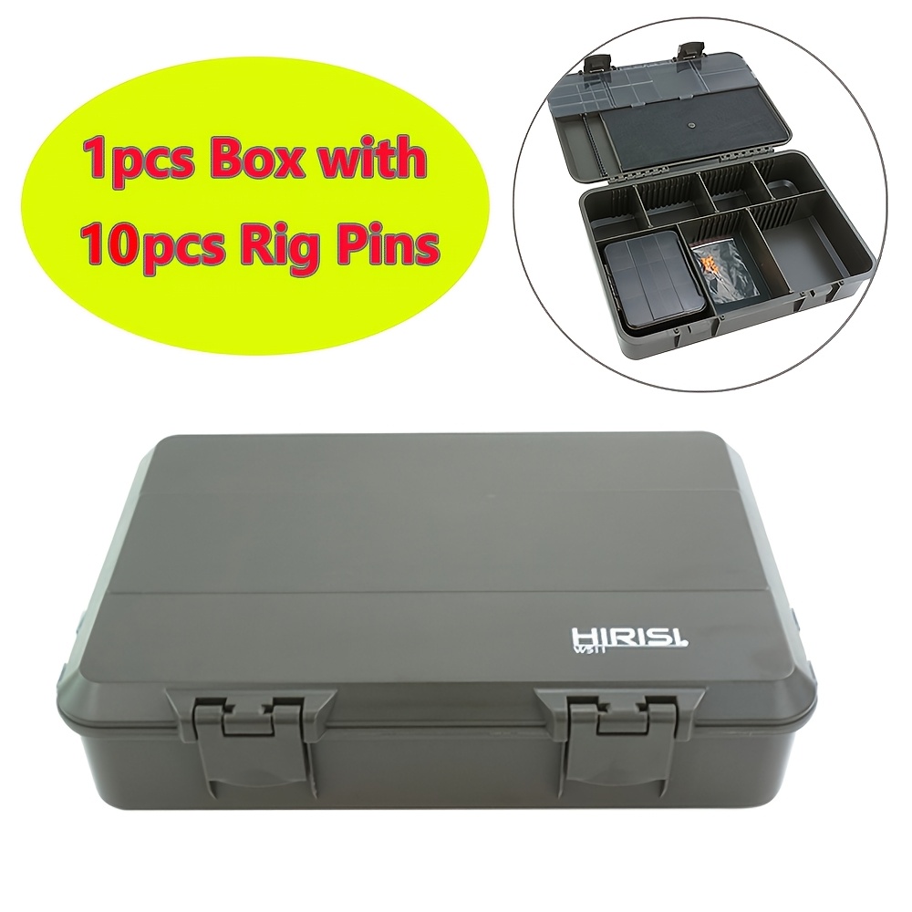 Image of Hirisi Carp Fishing Box Portable Multipurpose Fishing Additions Box Compartments Fishing Box Fishing Tackle W511
