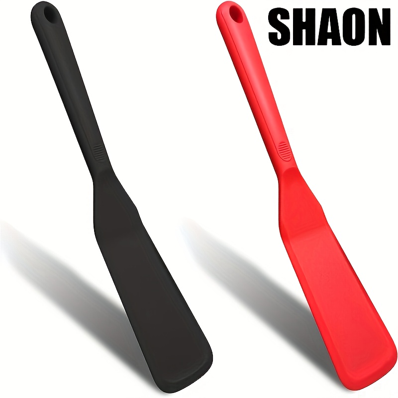 Image of 2pcs Silicone Pancake And Spatula- Ultra-thin, Long Handle, Suitable Flipping Pancakes And Rolls- Durable Kitchen Cooking, Fits Most Mixers, Home And Restaurant Use