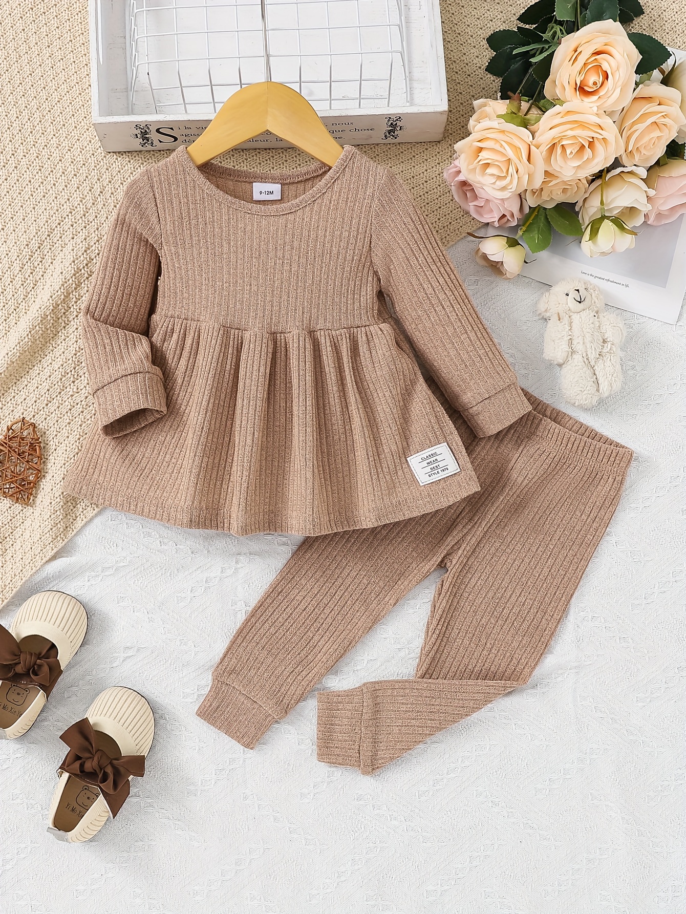 Baby Girls Fashion Autumn And Winter Thermal Belted Dress - Temu Mexico