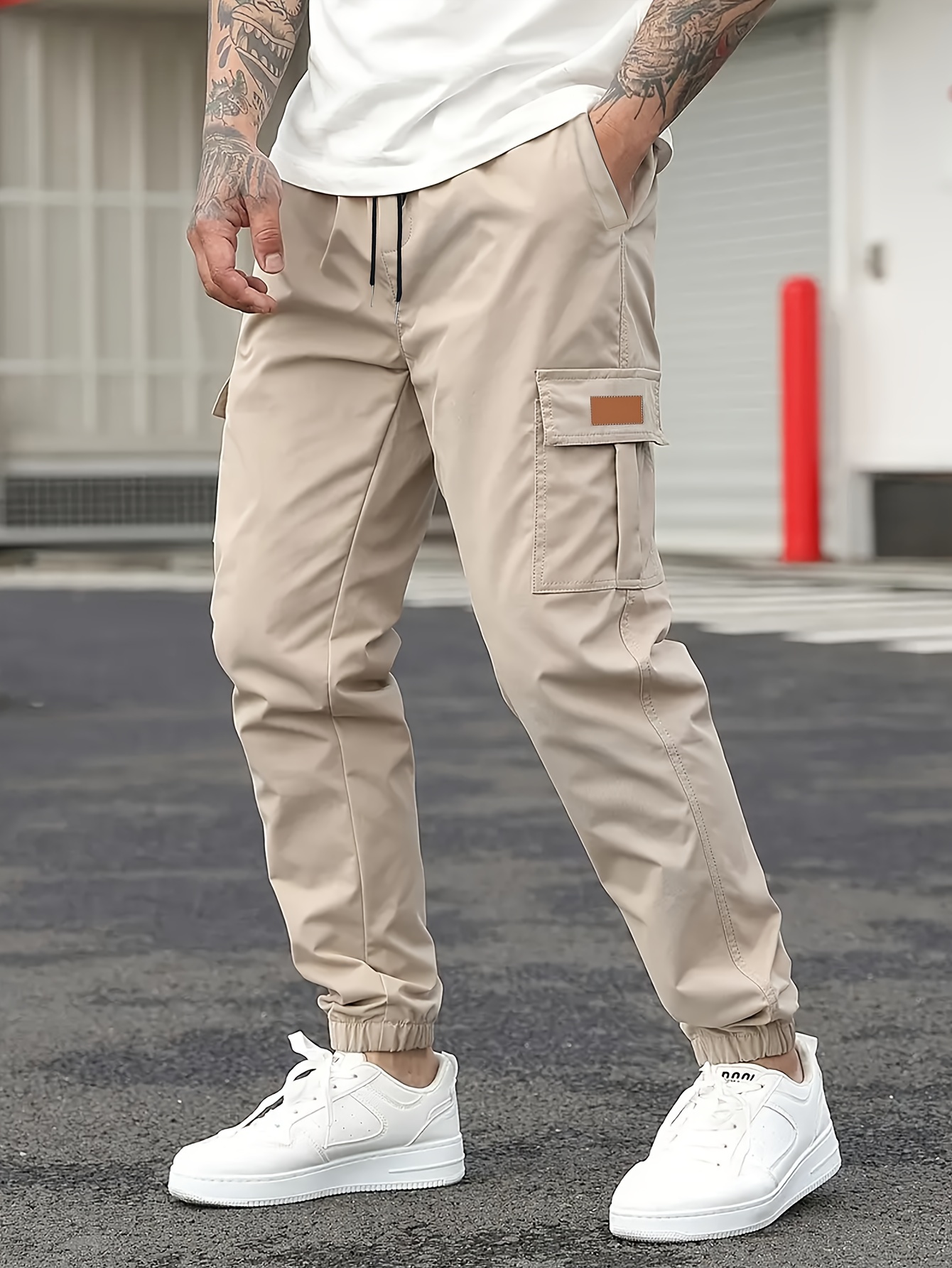 men's casual cargo pants multiple pockets breathable stylish
