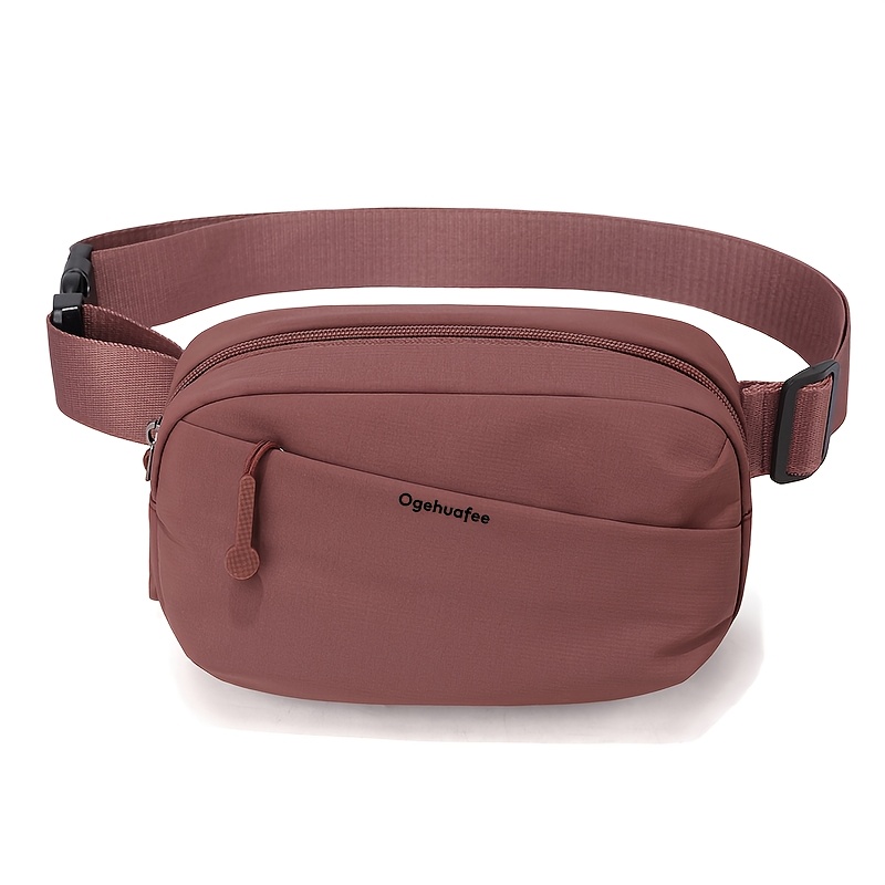 TEMU Ogehuafee Women's Chest Bag, Casual Versatile Nylon Crossbody Bag, Lightweight Daily Commuting Multi-compartment Waist Bag, Mini Phone Bag