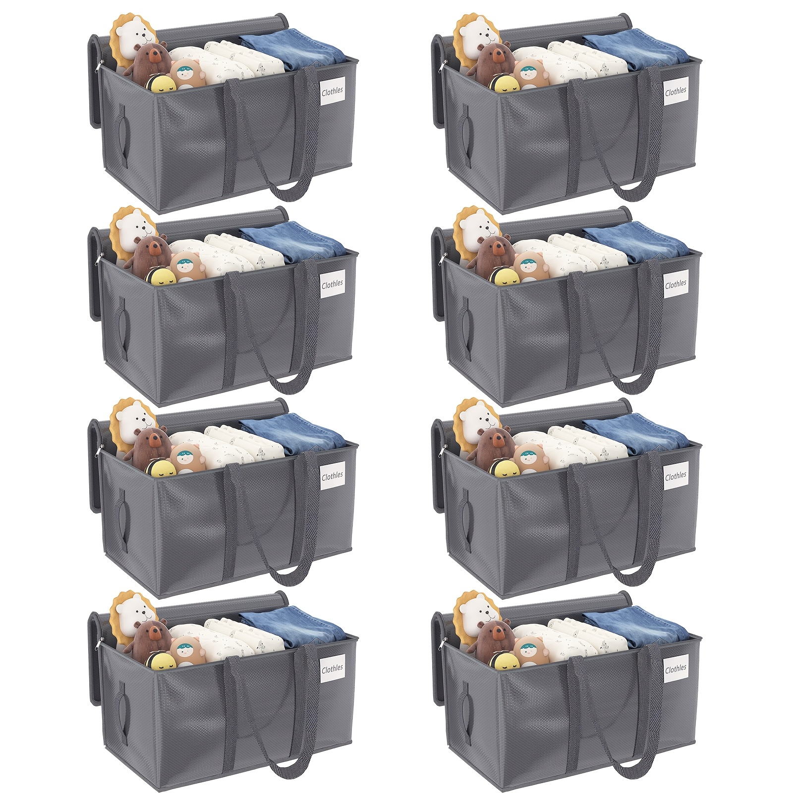 TOMNK Moving Bags Heavy Duty, Storage Bags with Sturdy Handles And Zippers, Saving Moving Storage, Foldable, for Halloween And Christmas