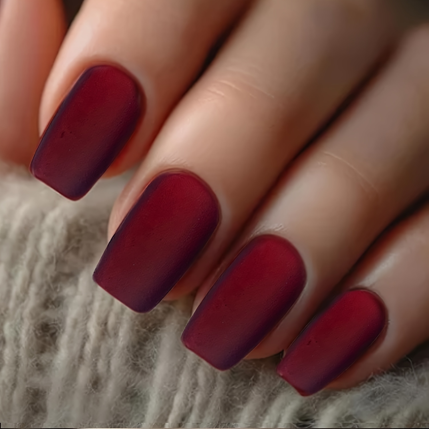 TEMU 26pcs (24pcs Press-on Nails And 2pcs Tool Kits) -on Nails, Premium Matte Velvet Cat Eye End, Easy Autumn Winter Style, Beauty, 12 Different