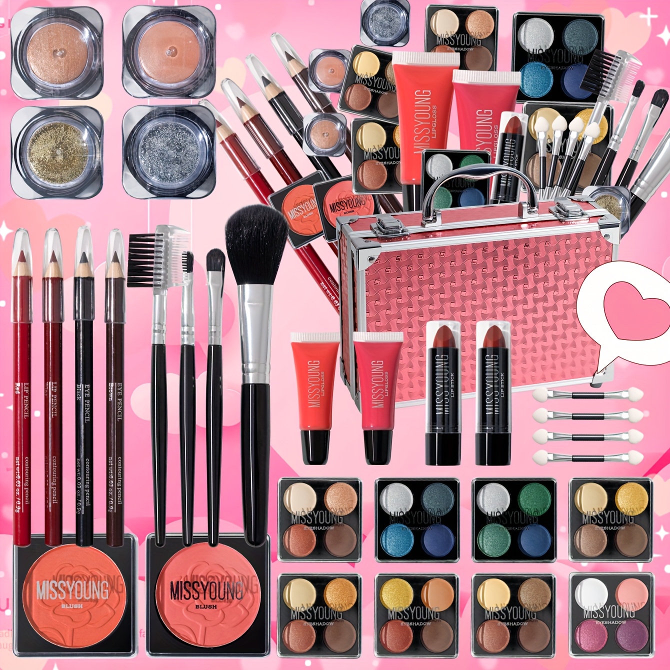 Amazon Set De Brochas Para Maquillaje Completo Kit De Maquillaje