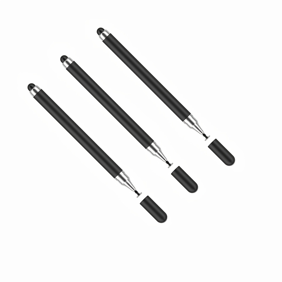TEMU 3er-Set kapazitiver Stift mit Doppelspitze für Touchscreens, für Tablets Handys, Dual-Funktion-Touchsteuerung, Scheiben- Silikonspitzen, mehrere