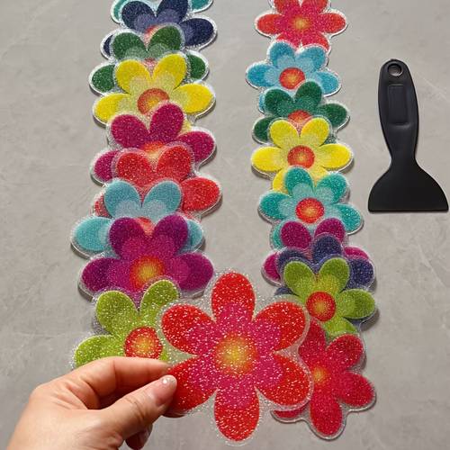 20pcs colorful floral bathtub stickers vibrant waterproof decals for tub and shower easy to apply removable home and spa bathrooms bathroom deco
