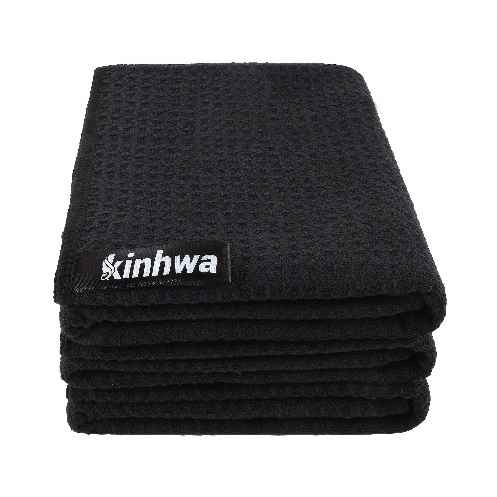 E-shop Kinhwa 3er-Pack Waffelgewebe-Küchentücher, schwarze Geschirrtücher, Mikrofaser-Geschirrtücher, saugfähig, fusselfrei, schnelltrocknend für
