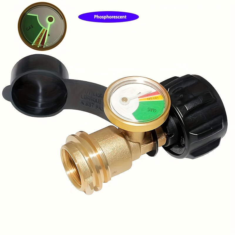 TEMU Propane Tank Liquid Level Indicator, North Tank Universal Qcc1 Inflation Connector Conversion Head Gauge