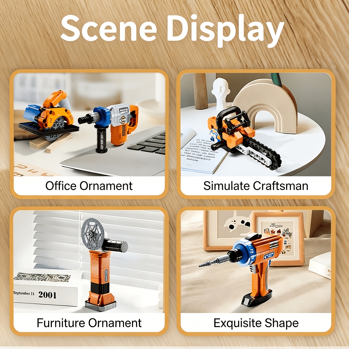Creative Tool-themed Building Block Models, Educational Gift