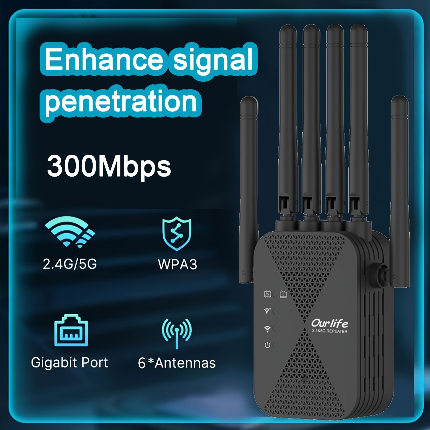 Temu – TEMU Wifi 6 Signal Enhancer – , With 6 , Wide Coverage, Wall Penetration, Support For Smart Routers, Modern Wifi Enhancer, Compact Wifi Enhancer,