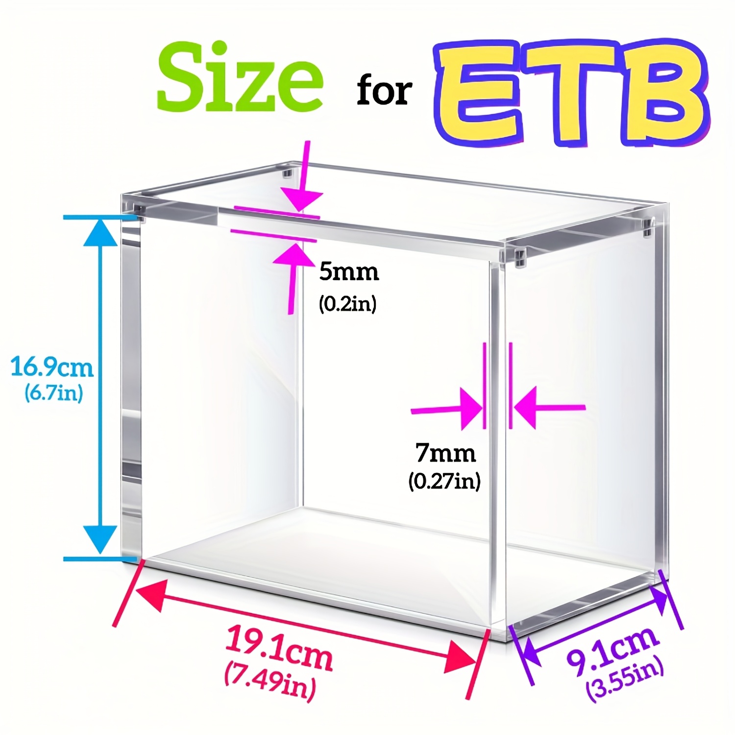 one deck dungeon card sleeves Acrylic Trading Card Box Display Case with Ultra Strong Magnetic Lid, –  Blanks and Bits main image 0