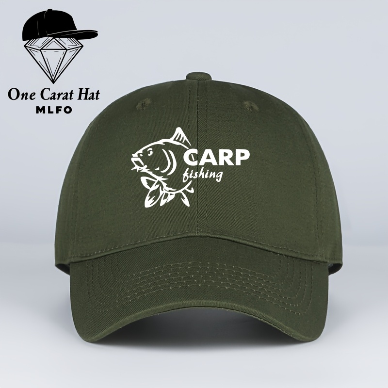 Carp Pattern Print Baseball Cap Retro Cap Lightweight Breathable Comfortable Men And Women Universal Size Adjustable For Fitness Mountaineering Fishing Vacation Travel Wear Father's Day Gift