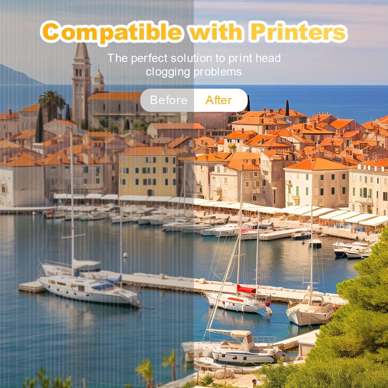 100ml*2pcs Printhead Cleaning Kit (Printhead Cleaner Kit) For EP HP EcoTank Officejet Deskjet Pixma Inkjet Printers, Nozzle Cleaning Kit High Efficiency With 5ml Premium Syringe