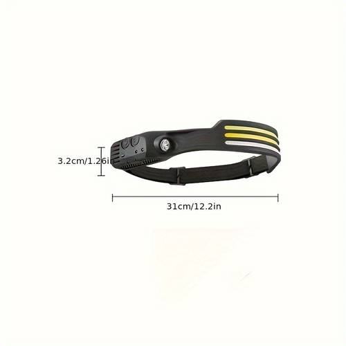 rechargeable led headlights with motion sensors and multiple lighting modes 1500mah battery life ultra bright outdoor lights and high beams suitable for night running fishing and mechanics