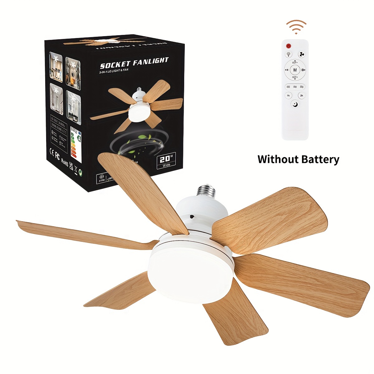1pc socket fan light screw ceiling fans with lights and remote e26 e27 ceiling fan base small ceiling fan for light bulb dimmable socket fan ceiling fan with light for bathroom bedroom room details 0