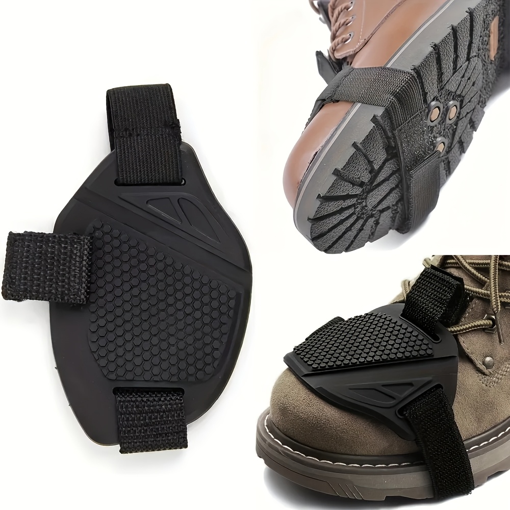 TEMU 1pc Protège-Chaussure pour de Vitesse de Moto, Accessoire de Changement de Vitesse, Noir, Protège-Équipement de Moto Unisexe