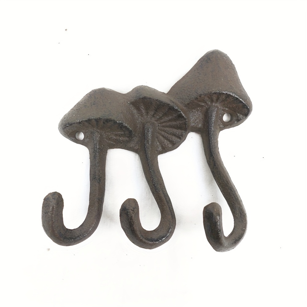 

Easy-install Cast Iron Mushroom Wall Hooks - 1pc, Traditional Style For Kitchen & Bathroom Storage, Mushroom Bathroom Decor