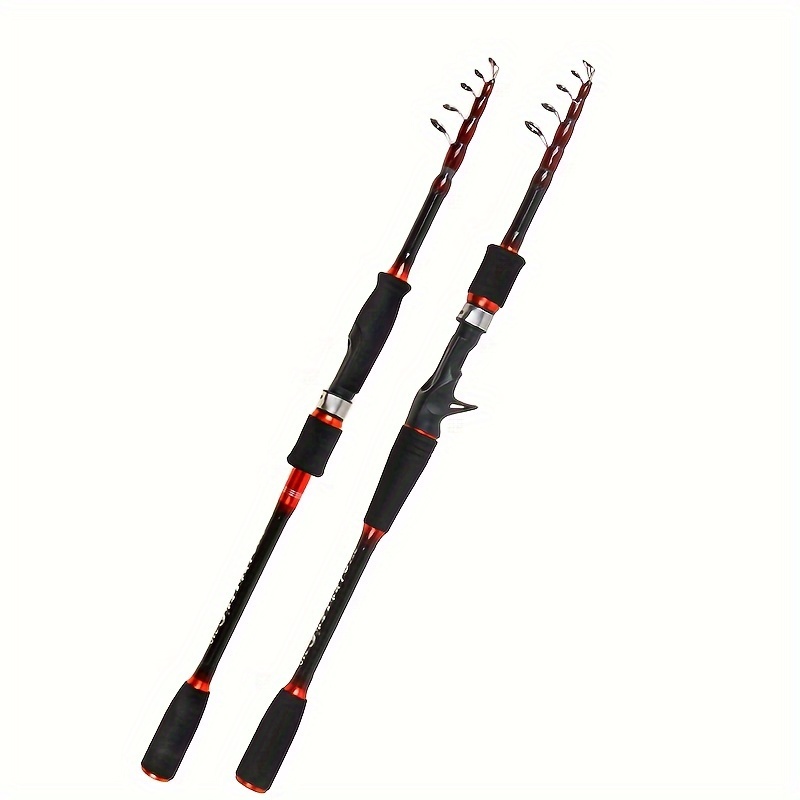 Red Carbon Fiber Telescopic Fishing Rod Portable Long range - Temu