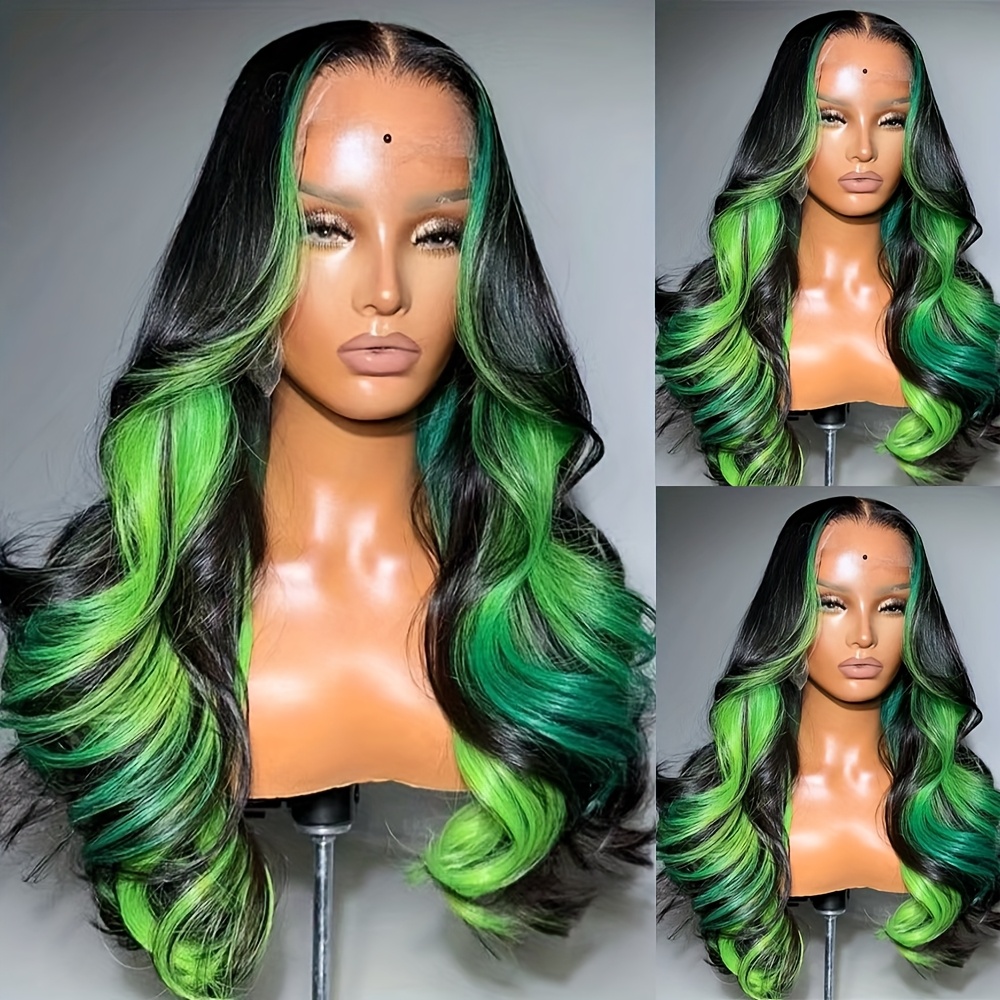 28 inch red body wave lace front wigs women 13 4 inch ombre  display picture 1
