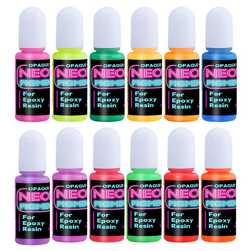 Image of 12 Colors Neon - / Resin Dye Suitable For Making, Glow Art, Resin Fillers, Pigments For Epoxy Resin Crafts & Party Decorations
