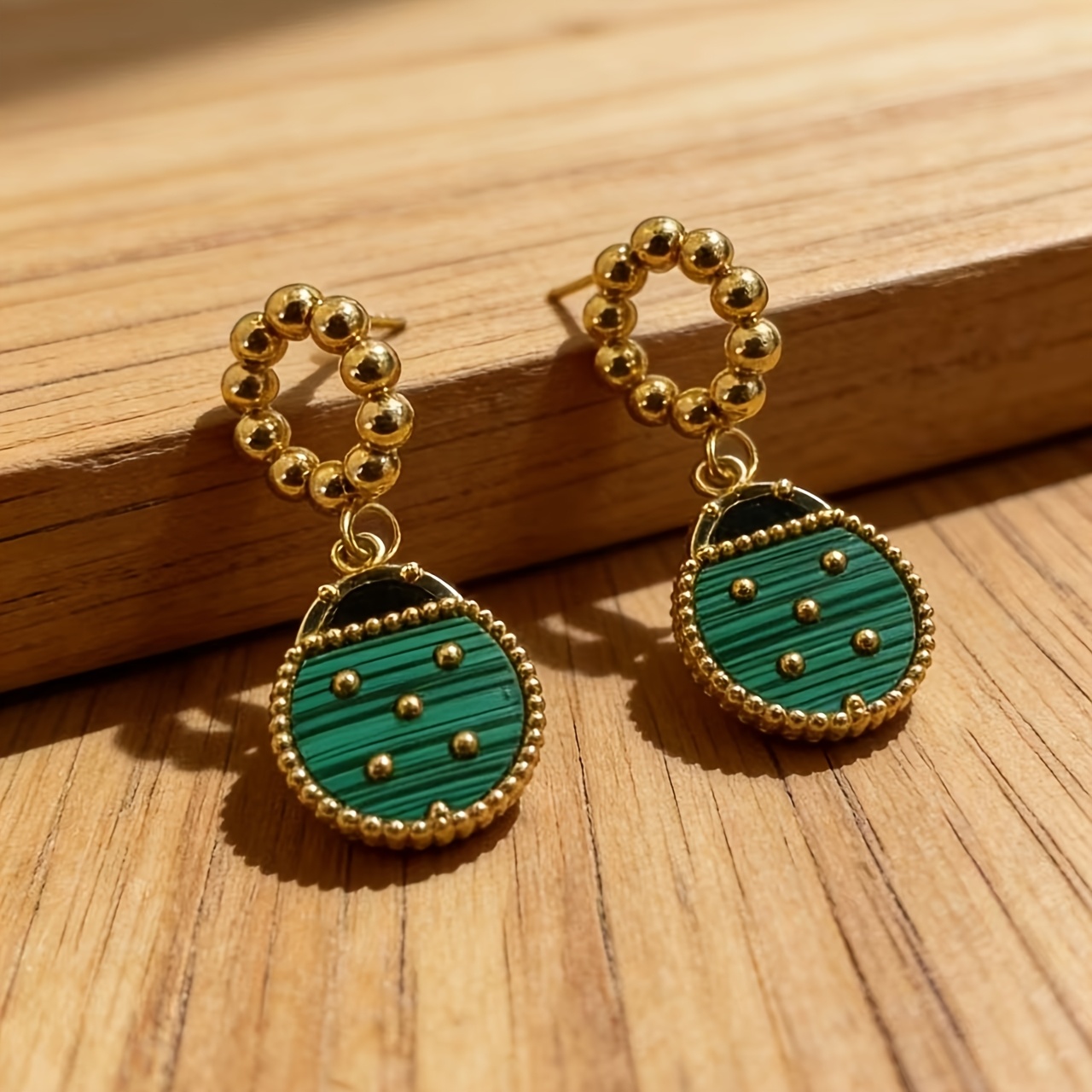 Peacock Green Pattern Everyday Accessory, Elegant Style