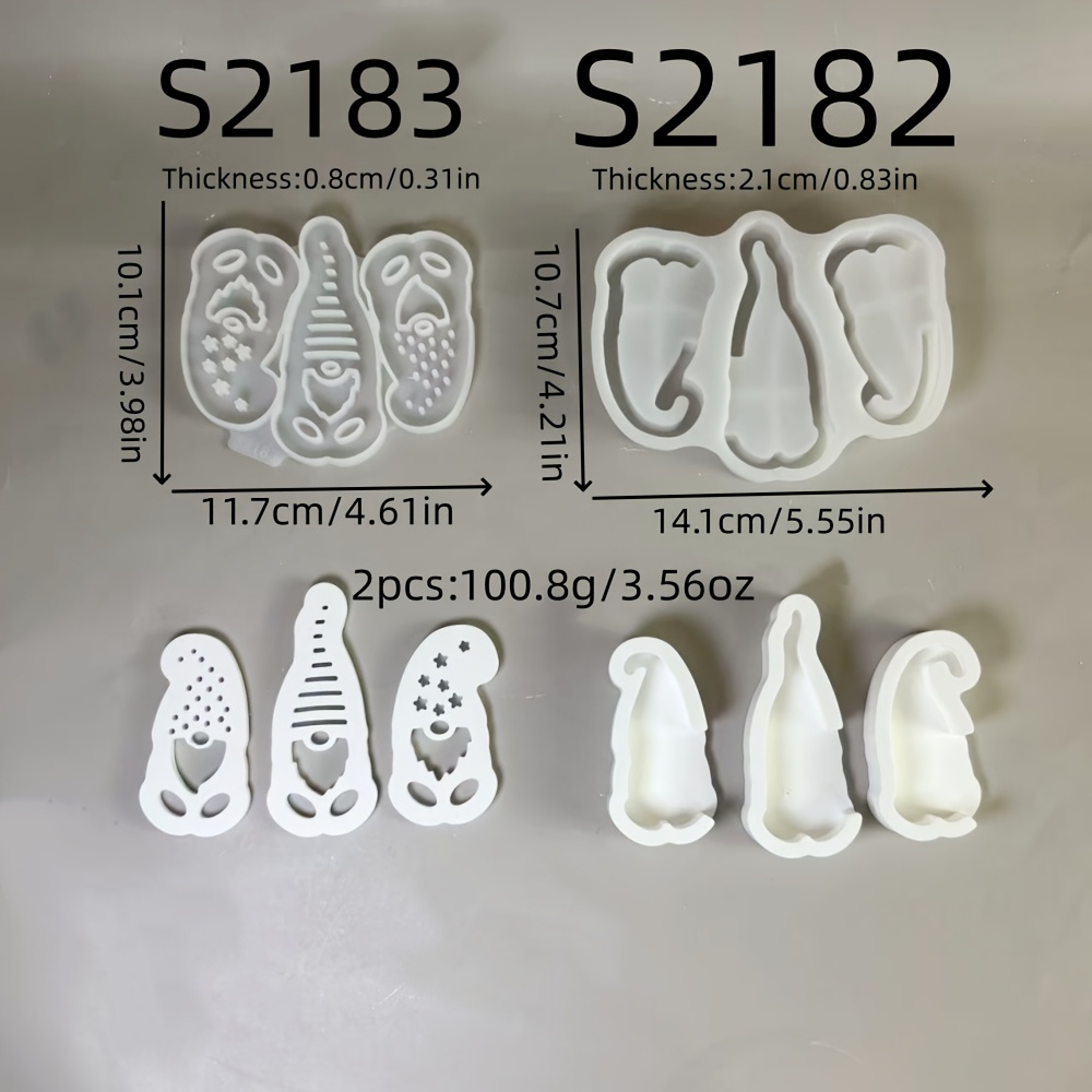 Image of Resin Silicone Mold For Christmas Gnome Projection Wall 3d Ornament Silicone Mold Diy Candle Silicone Mold Gypsum Ornament Silicone Mold Silicone Mold Home Decoration Epoxy Resin Mold 101 S2182+s2183