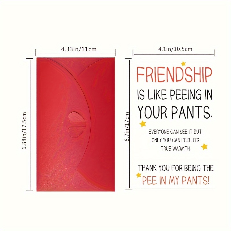 TEMU 4pcs (2 Greeting Cards + 2 Envelopes) Fun And Encouraging Greeting Cards - Suitable For Spouses, And Colleagues - Unique Gift Of , Friendship,