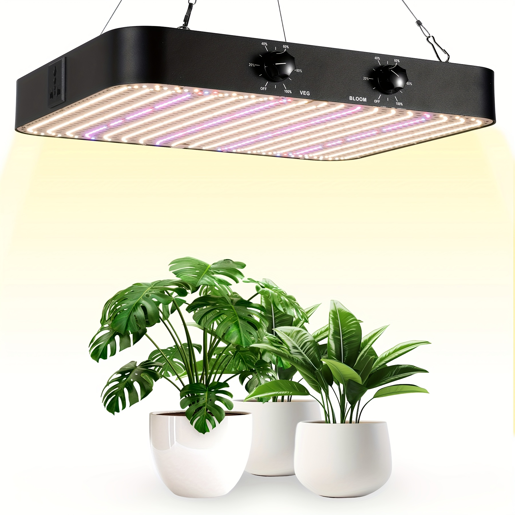 Image of Led Plant Lamp Dimmable Led 200 Watt/hour Grow Light Adjustable Brightness Grow Light For Indoor Plants Sprouting Flowers For Shopping Malls, Restaurants, Hotels, Libraries, Bookstores, Coffee Shops