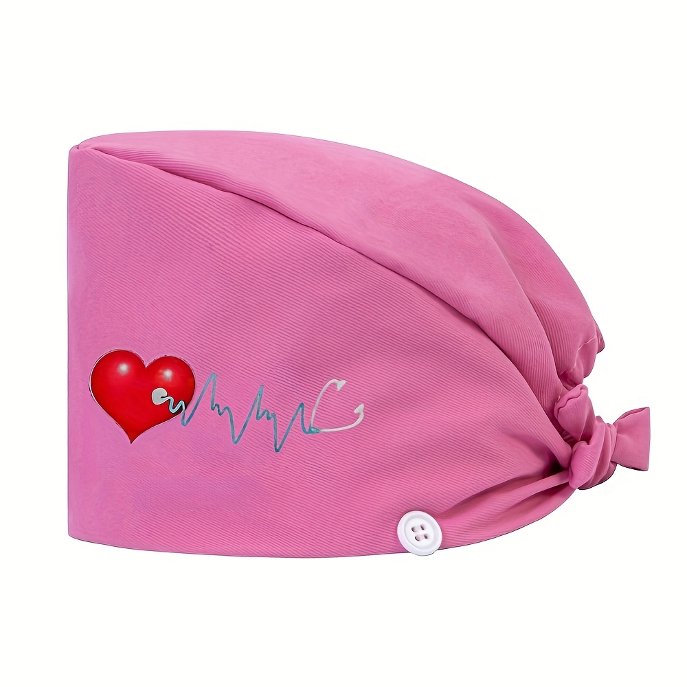 Women's Printed Work Cap with Stethoscope Design